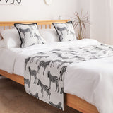 NNEAGS 1.5m Bed Light Luxury Zebra Vintage Bed Scarf Runner Bedding Tail Pad Flag For Home Hotel Set of 3