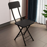 NNEAGS Black Foldable Chair Space Saving Lightweight Portable Stylish Seat Home Decor Set of 2