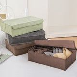 NNEAGS Coffee Flip Top Underwear Storage Box Foldable Wardrobe Partition Drawer Home Organiser