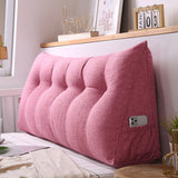 NNEAGS 4X 120cm Pink Triangular Wedge Bed Pillow Headboard Backrest Bedside Tatami Cushion Home Decor