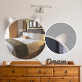 NNEAGS 2X 40cm White Smart Makeup Bedroom Table Mirror Cat Ear Style No LED Light