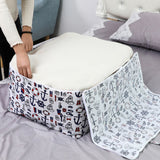 NNEAGS 2X Nautical Icons Super Large Storage Luggage Bag Double Zipper Foldable Travel Organiser Essentials