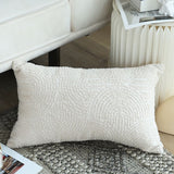 NNEAGS 2X 35cm Lumbar Pillow Embroidered Decorative Linen Cover Stitch Story Throw Pillow
