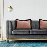 NNEAGS 35cm Mid-century Style Raised Embroidery Texture Edged Lumbar Throw  Pillow