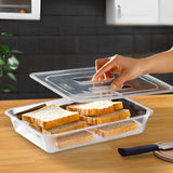 NNEAGS 100mm Clear Gastronorm GN Pan 1/2 Food Tray Storage with Lid