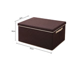 NNEAGS Small Coffee Non-Woven Diamond Quilt Grid Fabric Storage/ Organizer Box