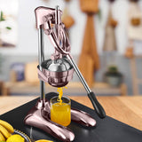 NNEAGS Stainless Steel Manual Juicer Hand Press Juice Extractor Squeezer Lemon Orange Citrus Gold