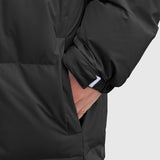 NNEAGS abbee Black XL Winter Hooded Overcoat Long Jacket Stylish Lightweight Quilted Warm Puffer Coat