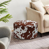 NNEAGS 2X 48x35cm Round Soft Pouffe Seat Cushion Elegant Home Accent D?cor Stylish Footstool