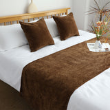 NNEAGS 45cm Chocolate Bed Wabi-sabi Elegant Japanese Style for Bed Set of 3