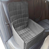 NNEAGS 2X Grey Car Pet Sitting Bag Breathable Safety Travel Portable Carrier Pouch Travel Essentials