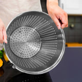 NNEAGS 130L 18/10 Stainless Steel Stockpot with Perforated Stock pot Basket Pasta Strainer