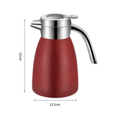 NNEAGS 1.2L Stainless Steel Kettle Insulated Vacuum Flask Water Coffee Jug Thermal Red
