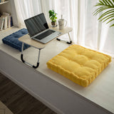 NNEAGS Yellow Square Cushion Soft Leaning Plush Backrest Throw Seat Pillow Home Office Decor