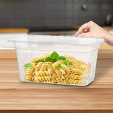 NNEAGS 150mm Clear Gastronorm GN Pan 1/3 Food Tray Storage Bundle of 6