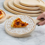 NNEAGS 2X 6 inch Round Premium Wooden Pine Food Serving Tray Charcuterie Board Paddle Home Decor