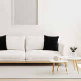 NNEAGS 50cm Medieval-style Raised Pattern Fringed Lumbar Throw Pillow