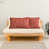 NNEAGS 2X 30cm Cinnabar Pillow Perfect Burnt Indoor/Outdoor Corded Throw Orange Set Lumbar Throw Pillow