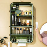 NNEAGS 2X Green Multi Tier Cosmetic Storage Rack Bathroom Vanity Tray Display Stand Organiser