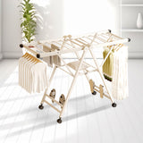 NNEAGS 2X 160cm Portable Wing Shape Clothes Drying Rack Foldable Space-Saving Laundry Holder