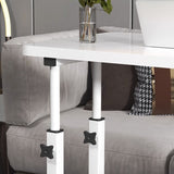 NNEAGS 2X 40x80cm White Bedside Table Movable Bedroom Desk Student Computer Table