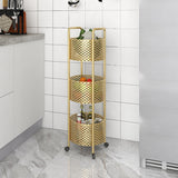 NNEAGS 2X 3 Tier Bathroom Shelf Multifunctional Storage Display Rack Organiser with wheels