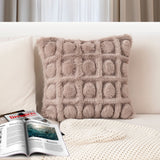 NNEAGS 2X 45cm Wabi-sabi Herringbone Plush Square Throw  Pillow