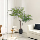 NNEAGS 120cm Nandina Heavenly Bamboo Tree Artificial Plant Home Accent Decor