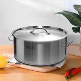 NNEAGS Stock Pot 17L Top Grade Thick Stainless Steel Stockpot 18/10