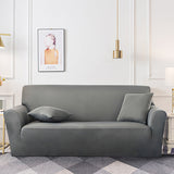 NNEAGS 2-Seater Grey Sofa Cover Couch Protector High Stretch Lounge Slipcover Home Decor