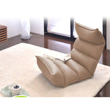 NNEAGS 2X Foldable Tatami Floor Sofa Bed Meditation Lounge Chair Recliner Lazy Couch Khaki