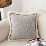 NNEAGS 45cm Wabi-sabi Herringbone Square Throw Pillow