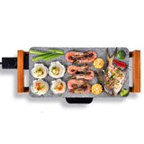 NNEAGS Electric Ceramic BBQ Grill Non-stick Surface Hot Plate for Indoor & Outdoor Stone