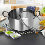 NNEAGS Stainless Steel 30cm Casserole With Lid Induction Cookware