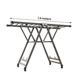 NNEAGS 2X 1.4m Portable Wing Shape Clothes Drying Rack Foldable Space-Saving Laundry Holder