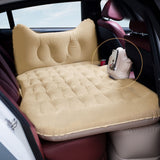 NNEAGS 2X Beige Honeycomb Inflatable Car Mattress Portable Camping Air Bed Travel Sleeping Kit Essentials