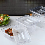 NNEAGS 100mm Clear Gastronorm GN Pan 1/6 Food Tray Storage Bundle of 6 with Lid