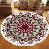 NNEAGS 120cm Mandala Modern Ethnic Tassel Print Anti-slip Doormat, Home Decor