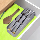 NNEAGS 2X 50x300cm Green Kitchen Shelf Drawer Cabinet Multi Use Liner Non Slip Mat