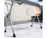 NNEAGS 2X  2m Portable Standing Clothes Drying Rack Foldable Space-Saving Laundry Holder Indoor Outdoor