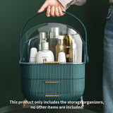 NNEAGS 2X 29cm Green Countertop Makeup Cosmetic Storage Organiser Skincare Holder Jewelry Storage Box with Handle