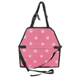 NNEAGS 2X Waterproof Pet Booster Car Seat Breathable Mesh Safety Travel Portable Dog Carrier Bag Pink