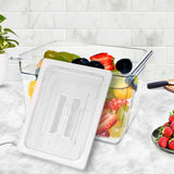NNEAGS 200mm Clear Gastronorm GN Pan 1/2 Food Tray Storage with Lid