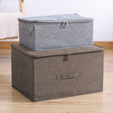 NNEAGS Coffee Large Portable Double Zipper Storage Box Moisture Proof Clothes Basket Foldable Home Organiser