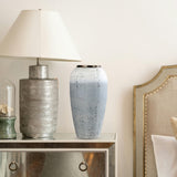 NNEAGS 35x17cm White and Grey Large Ceramic Flower Vase Elegant Living Room Home Decor