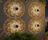 4pcs Solar Mandala Garden Lights – Warm White