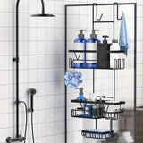NNETM Door Shower Organizer Stainless Hanging Rack