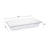 NNEAGS 65mm Clear Gastronorm GN Pan 1/3 Food Tray Storage with Lid