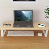 NNEAGS 2X 40cm Wood Computer Monitor Elevated Stand Desktop Support Station Rack