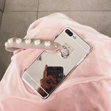 NNEAGS Luxury Fashionable Durable Silver Mirror Back iPhone Case 7